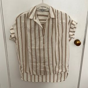 Madewell Central Shirt in Bronze Stripe